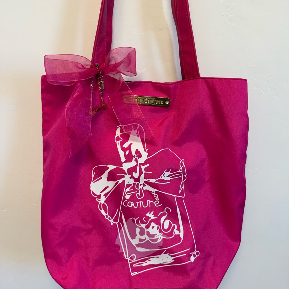 Juicy Couture Fuchsia Tote with Bow Accent